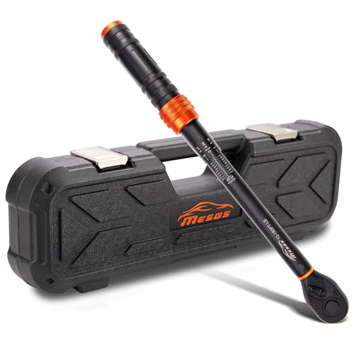 1/2-Inch Drive Click Torque Wrench, 10-180 Ft-Lb/13.6-244.0 Nm, Dual-Direction 72-Tooth Ratchet, ±3% Precision with Dual Scale Torque Wrenches for Bike, Motorcycle & Car 1/2" 1 PC