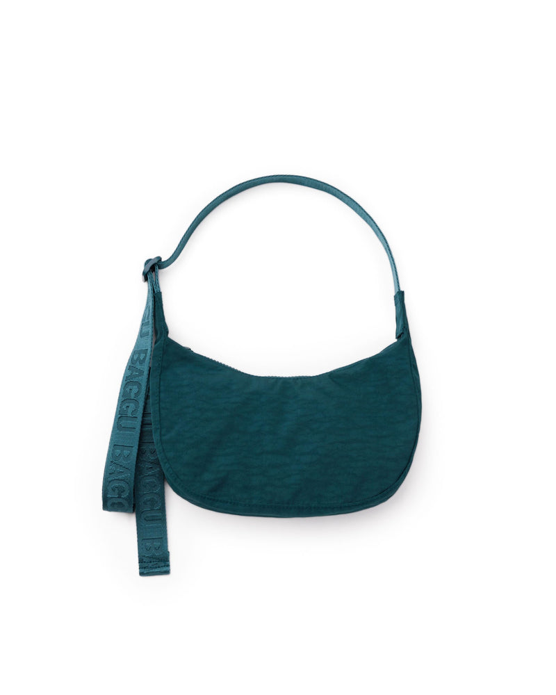 BAGGU Small Nylon Crescent Bag Deep Sea