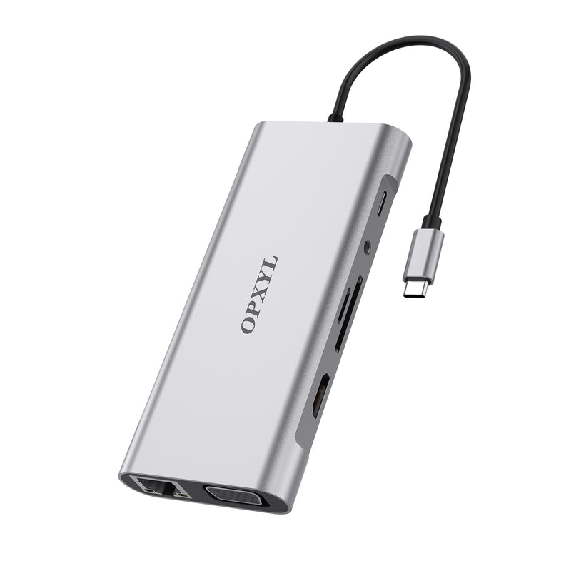 USB C Hub Ethernet,4K USB-C to HDMI Hub,11in1 Multi-Port USBC Adapter Type C Dock Dongle Compatible for MacBook Pro Laptop Air iPad Docking Station usbc Adapter