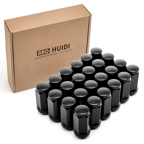 24pcs M14 x 1.5 Lug Nuts, 1.8" (45mm) Closed-End One-Piece Conical Seat, Matte Black Finish 3/4" Hex