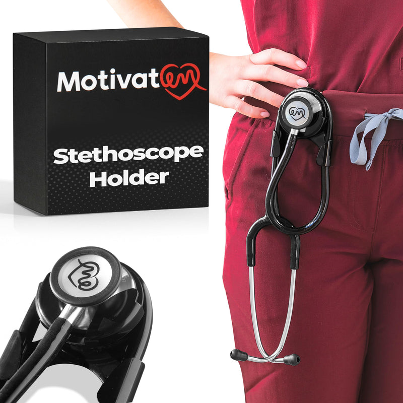 Clip-on Stethoscope Holder Hip Clip, Stethoscope Hip Holder for Waist Belt, for Physicians Nurses and Students, Compatible with ADC MDF Adscope Littmann Stethoscope Stethoscope Holder Only