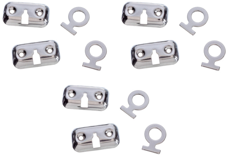 Attwood 11575-3 Stainless Steel Boat Fender Lock Kit - Pair (Pack of 3) One Size (Pack of 3)