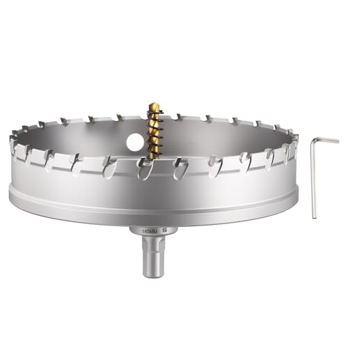 5-45/64" 145mm Hole Saw Tungsten Carbide TCT Hole Cutter W/Drill Bit 145mm (5-45/64")