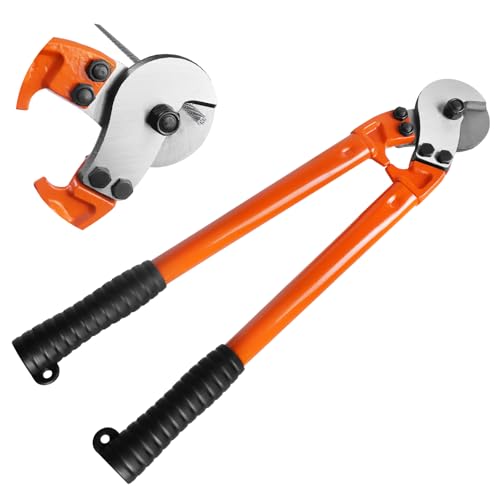 BLIKA 18'' Heavy Duty Cable Cutter, Steel Cable Cutter for Cable Railing, Cuts Up to 5/16" Stainless Steel Wire Rope, Copper and Aluminium Cables 18" 1