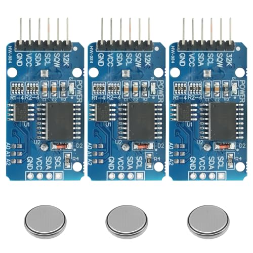 Pack of 4 Real Time Clock RTC Compatible with I2C Real Time Clock, Clock Module IIC RTC Module Precision Real Time Clock Module Compatible with Arduino and Raspberry Pi