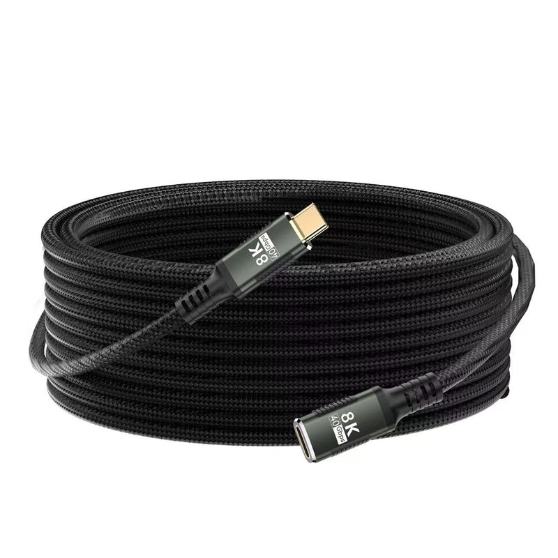 USBC Extension Cable Long 10FT,Compatible with Thunderbolt 5 Extender 40Gbps Data Transfer, USB c Male to USB c Female Cable, 8K Display/PD 240W, for Thunderbolt 4/3/USB 5/4/SSD,eGPU. 10 feet