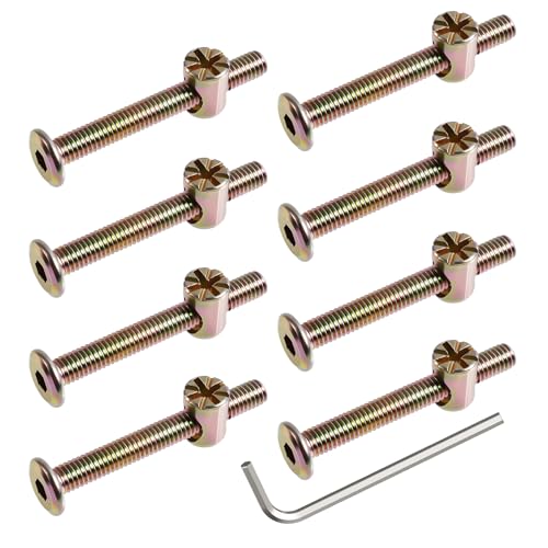 8 Pcs Furniture Bolts, Hex Socket Drive, M6 x 40mm M6x40mm