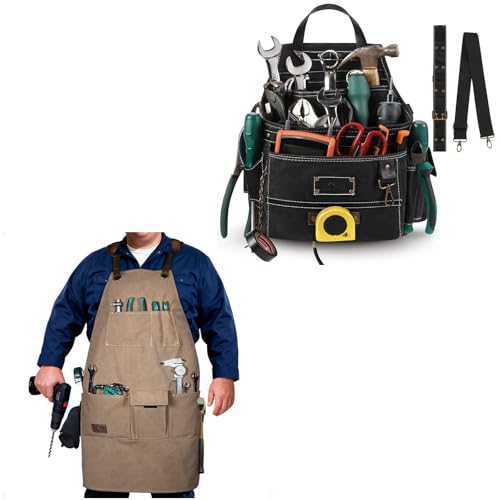 ARCFOX Black Tool Belt Pouches and Canvas Woodworking Apron