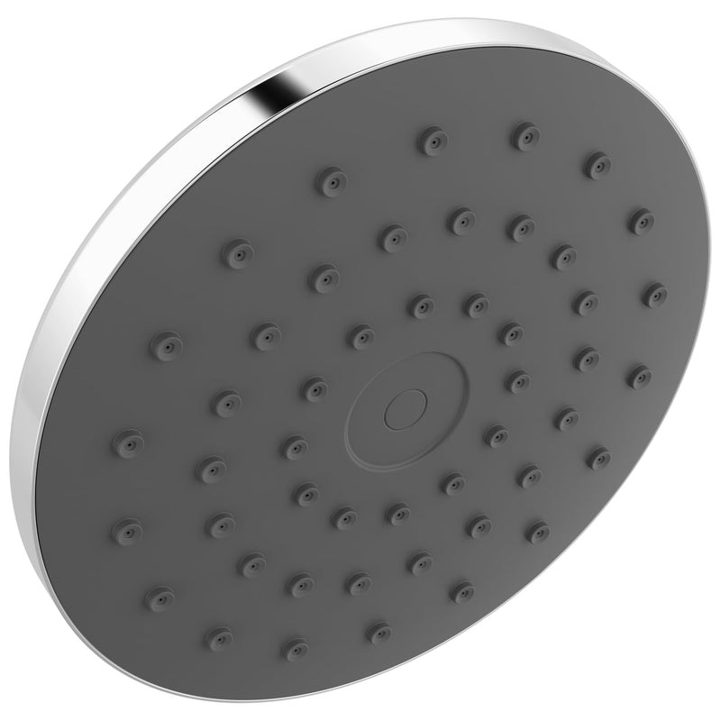 Delta PivotPro Chrome Rain Showerhead, Single Setting 7 Inch Round Shower Head, Showerheads, 1.75 GPM Flow Rate, Chrome 75103 Silicone Spray Face