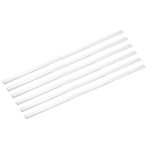 MECCANIXITY 6 Pcs Square Aluminum Flat Bar, 5/16" (8mm) Thick x 19/32" (15mm) Width x 16" (406.4mm) Long 6061 Aluminum Flat Plate Solid New Mill Stock Silver for Industrial Building 5/16"x 19/32"x 16"