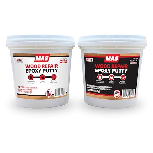 MAS Wood Repair Epoxy Putty 32 Oz, for Boatbuilders & Woodworkers