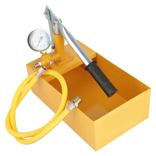 2.5MPa Manual Hydraulic Pressure Test Pump, Aluminum Water Pressure Tester with Large Dial for Pipeline, Valves, Vessels Pressure Testing