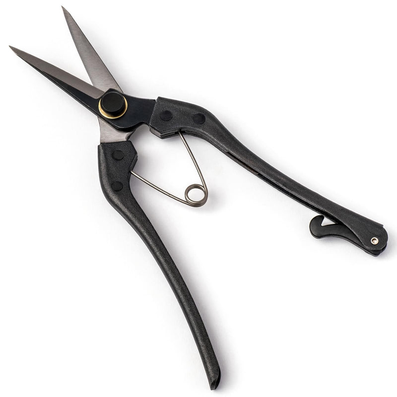 Professional Forged 8.2" Japanese Bud Cutting Pruning Shears Garden Flower Trimming Scissors Made in Japan (Double-blade) Double-blade