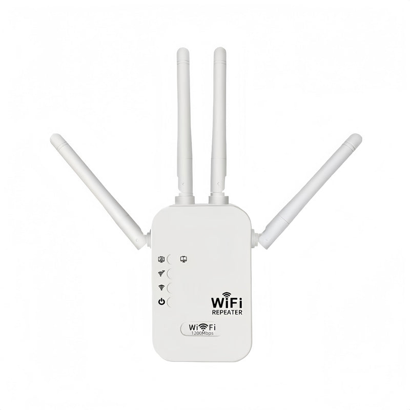 1200Mbps WiFi Extender Signal Booster,WiFi Extender Dual Band for Home，New Gen 6X Faster Internet Booster Extender, WiFi Repeater Coverage up to 10K sq.ft and 65 Devices (White) White small