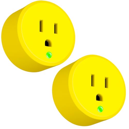 Yellow Thermostatically Controlled Outlet - On at 32°F/Off at 50 °F, Thermostat Plug Outlet, Auto Close, for Chicken Water Coop Heater Heated Water Bowl Bird Bath Deicer Roof Cable (2 Pcs) Yellow 2Pcs