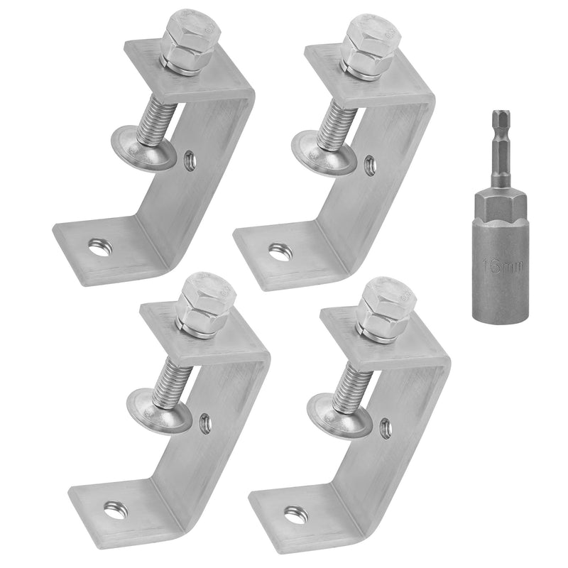 304 Stainless Steel C-Clamps,120mm Heavy Duty Tiger Clamps for Woodworking,C-Clamp 4 pack 120mm-4 Pcs
