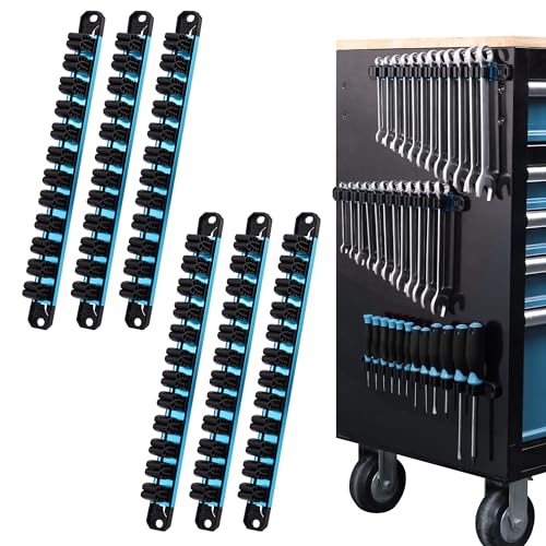 DURATECH 6PCS Magnetic Screwdriver & Wrench Organizer with 72 Slots