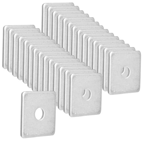 35 Pcs 3/8" Square Strut Washer Plates - 1-5/8" X 1-5/8" Electro-Galvanized Bearing Plates, 1/8" Thick - Fit 1-5/8inch Strut Channel, Washer Plates 35