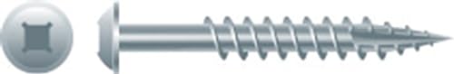 Phillip/Sq Dr Rnd Wash Hd Part Brd Screw,Zinc,8X3,Box/300