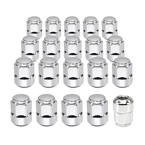M12-1.50 Wheel Lug Nuts Direct fit for Multiple Honda and Acura, Factory Style Chrome Radius Seat, 20-PC Set