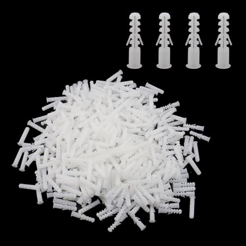 Xiaoyztan 500Pcs M7x35mm Plastic Drywall Anchors for Screws M7-35