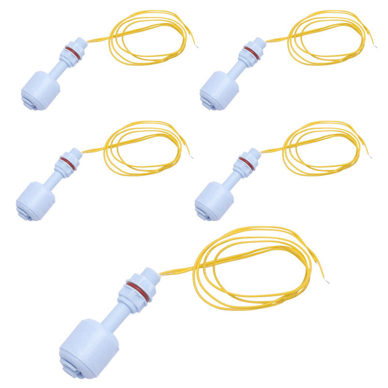 PP Float Switch Set of 4 - High Quality Float Switch with Level Sensors and Level Switch, Compact Liquid Sensor for Water Tank, Aquarium, Rain Barrel, Pump, Compatible with Swimming Water
