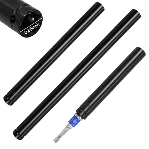 3 Pcs 9/16"(14mm) Power Nut Driver 6'' 8'' & 12'' Length, Nut Runner Hollow Socket with 3 Pcs 1/4" Hex Shank and 360° Rotatable 1/4" Hex Shank, Fit Long Bolts and Ductwork 6'' 8'' & 12''