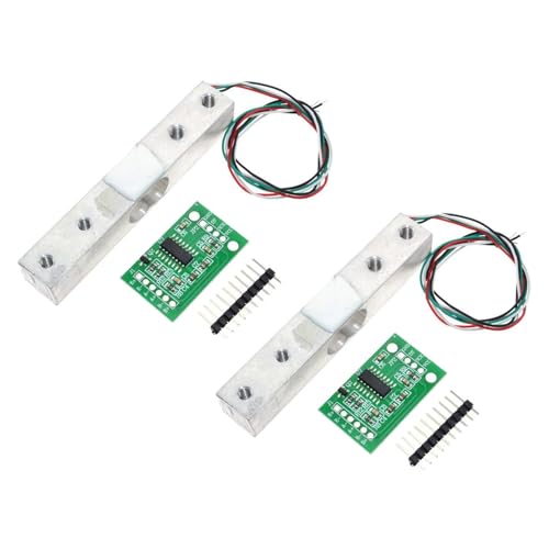 ARCELI HX711 ADC Converter Breakout Module Digital Load Cell Weight Sensor 1 kg for Portable Electronic Kitchen Scales DIY for Load Cell Weight (Pack of 2) 2 Stück