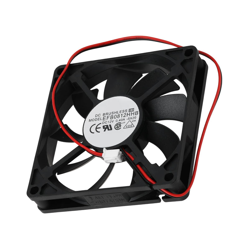 EMSea 2 Pin Fan 80 x 80 x 15 mm 12V 0.40A Compatible with Delta EFB0812HHB Brushless 8015 Fan