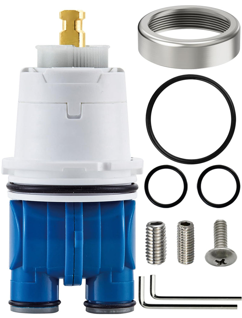 Shower Cartridge Replacement for Delta RP19804 (04/2006 Earlier) 1-Pack, Fits Delta Monitor 1300 1400 Series Single Handle, Fix Leak or Drip, Temperature or Pressure Issues, Includes Bonnet Nut RP19804 with nut