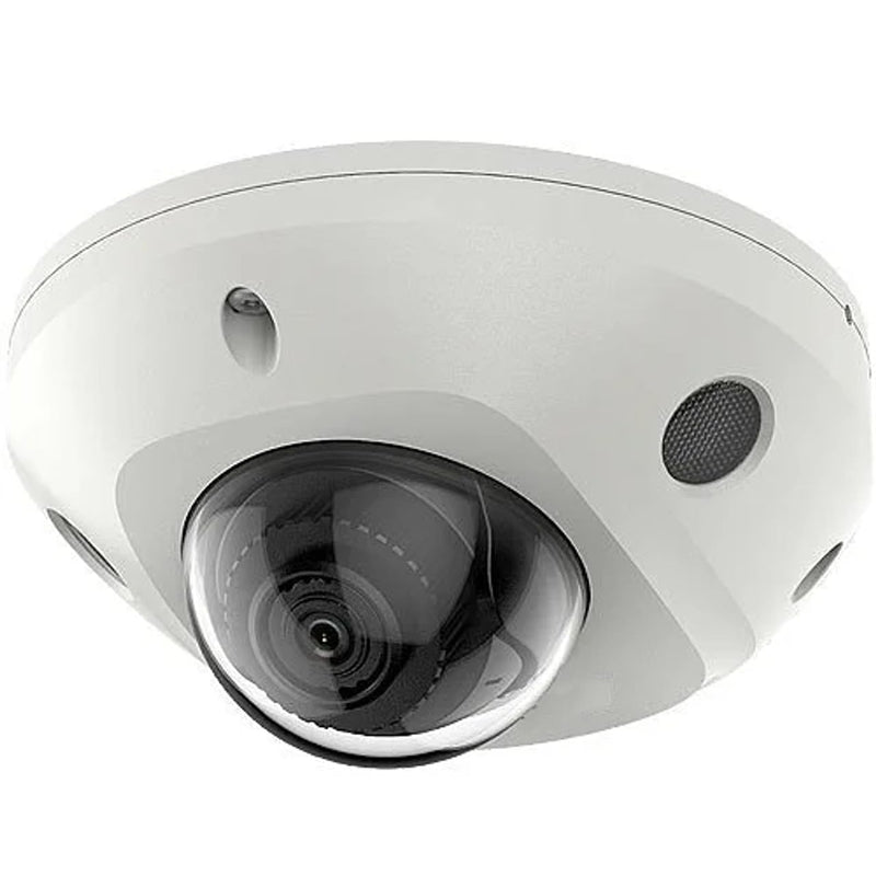 DS-2CD2523G0-IS, 1080P 2MP 4MM Lens MINI POE IP Compact Dome Camera, H.265+ Compression, Day/Night, 120dB Ture WDR, Support Audio & Alarm, IP66 Standard, IK08, 10M IR Distance, Work with iVMS-4200 1080P POE IP Camera