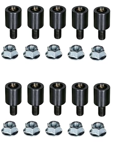 WTK0005 Nitrided 10 Pack Steel 1”(25mm) Height,5/8 Bottom Diameter, 1" Top Diameter Multi-Purpose Threaded Riser/Stops, Locator Pin Set for 5/8”(16mm) Hole Welding Tables