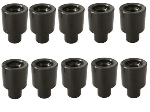 WTK0007 Nitrided 10 Pack Steel 1”(25.4mm) Height,5/8 Bottom Diameter, 1" Top Diameter Weld Clamp Adaptor,Locator Pin Set for 5/8”(16mm) Hole Welding Tables
