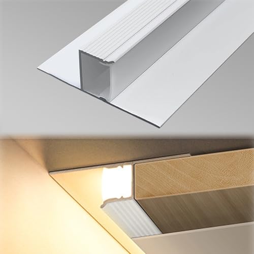Trimless Recessed LED Aluminum Channel, Drywall LED Channels with Diffuser White, T Shape-Recessed,10Pack