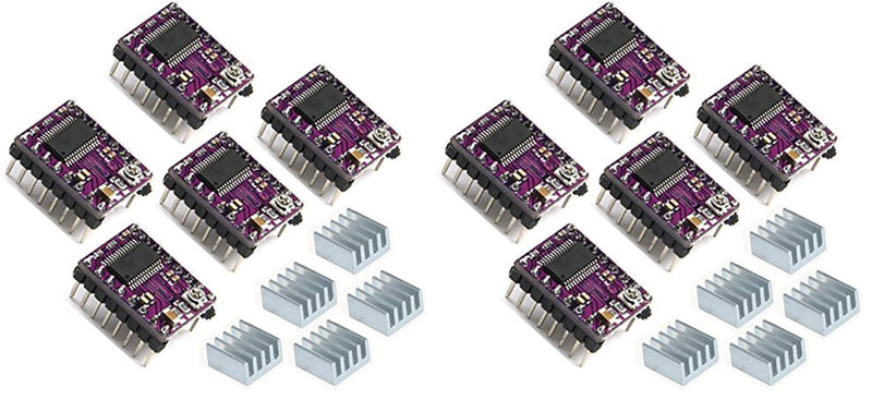 HiLetgo 5pcs DRV8825 Stepper Motor Driver Module for 3D Printer RepRap 4 RAMPS1.4 StepStick (Pack of 2) Small (Pack of 2)