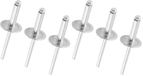 Jiozermi 120 Pcs Aluminum Blind Rivets, 3/16” x 1/2” Pop Rivets Assortment, Silver (Pack of 2) 3/16” x 1/2”, 120 Pcs (Pack of 2)