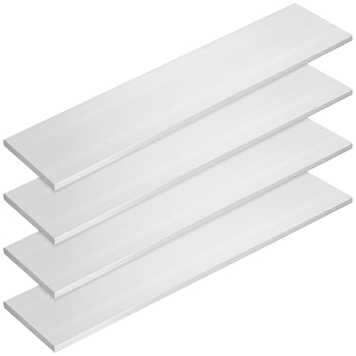 4 Pack Aluminum Flat Bar, 3 x 12 x 1/4 inch 6061 General Purpose Plate, Square Aluminum Plate Solid Mill Stock for lndustry, Crafting, 6 x 75 x 300 mm