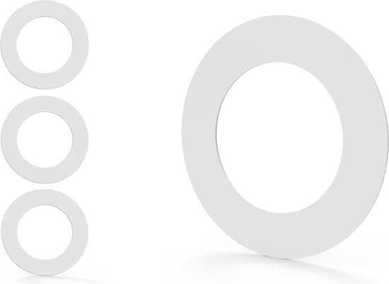 Goof Ring / Cover Ring for Recessed Spotlights - Set of 3 - ABS Plastic Filling Ring - for Ceiling Cut-outs 120 x 82 mm - in White - Clean Installation (White, 120 x 82)