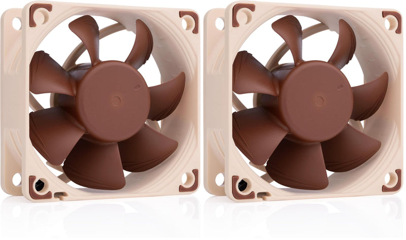 Noctua NF-A6x25 FLX, Premium Quiet Fan, 3-Pin (60mm, Brown) (Pack of 2) 60x60x25mm (Pack of 2)
