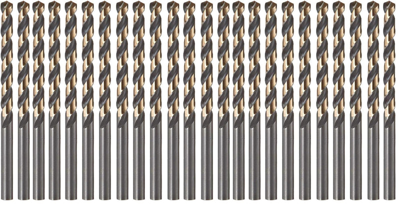 12 PCS, 1/8", Black and Gold Coated Twist Drill Bits, Pack in Plastic Bag (Pack of 2) Small (Pack of 2)