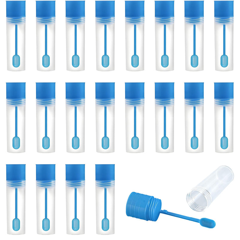 20 Bottles Chair Sample Tube, Dog and Cat Fecal Sample Tube, Test Tube, Chair Sample Collector, Pet with Spoon Waste Tube, Dog, 15 ml (2.3 x 8.1 x 2.1 cm)