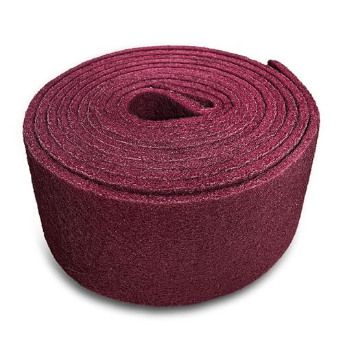 Premium 5" x15' Maroon Scuff Pads 7447Multi-Purpose Surface Preparation Pad forCar Auto Body, Woodworking, Paint PrimerPrep, Scuffing, Sanding & Scouring 5 Inches*15 Feet