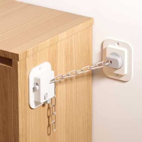 YEYA Anti-Tip No Drill Furniture Anchor with 3M Adhesive 10" Adjustable Straps