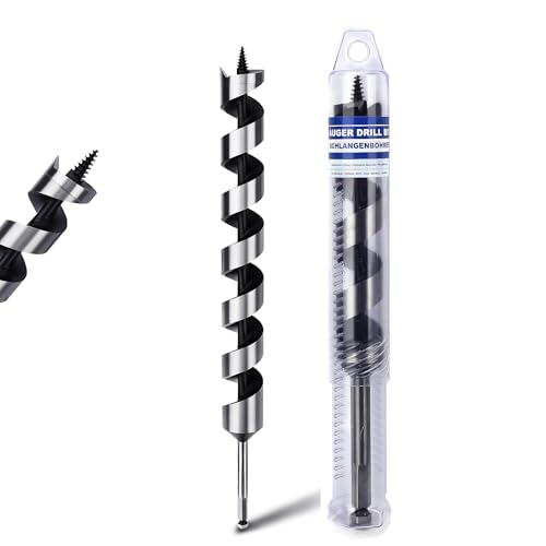 1-1/2" X 18" Auger Bit for Wood, 38x460mm Hex Long Auger Drill Bit 1-1/2" (38mm)diameter 18 inch / 460mm Length