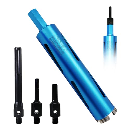 FEWELL 2" Diamond Core Drill Bits,9" Drilling Depth with Laser Segments 2 in