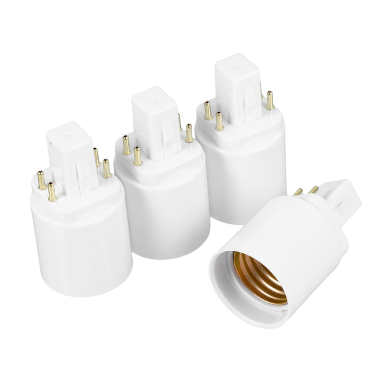 Toddmomy Pack of 4 Lamp Holder Adapters G24q E27 Heat Resistant Pbt Plastic Compatible with LED Bulbs for Living Room and Kitchen