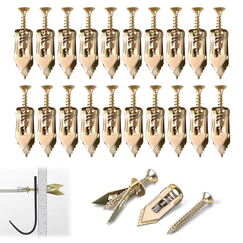 300PCS Drywall Anchors and Screws Kit, 150 Self Drilling Sheetrock Anchors and 150 Heavy Duty Wall Fasteners, Hollow Wall Anchors for Hanging Shelves, Picture Frames, Cabinets and Home Décor 3
