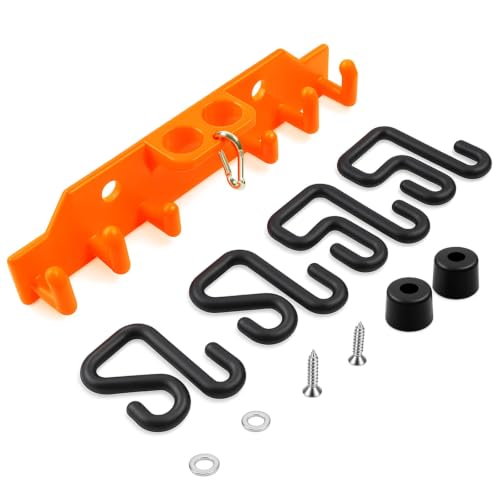Lineman Tool Board, Line Work Tools Organizer, including 2PCS 3" and 2 PCS 4" Aerial Bucket Hooks, Truck Hook Bucket Organizer, for Trucks Tool and Lineman. Orange