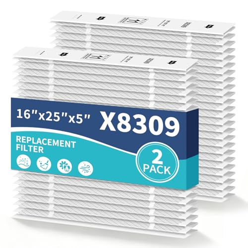 X8309 Expandable Filter MERV 11 Compatible with Lennox X8309,Pleated HVAC Furnace 16x25x5 (2-Pack) 2