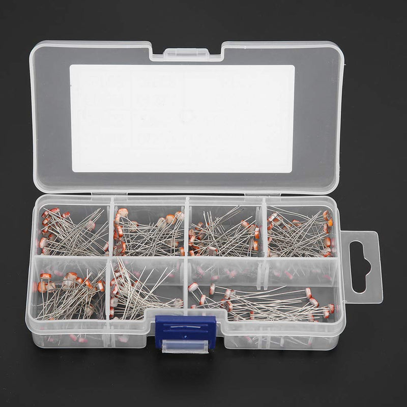 KIMISS 175pcs Photoresistor Kit - GL5506 GL5516 GL5526 GL5528 GL5537 GL5539 GL5549 for Electronics Projects